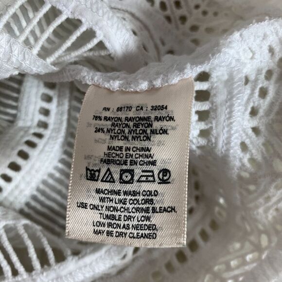 Anthro Maeve Ladder Lace Tank Top Sz 4 - Picture 5 of 6